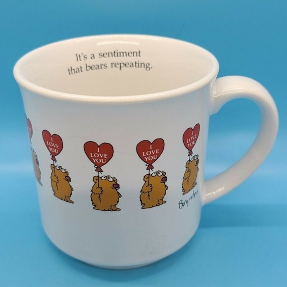 Vtg Sandra Boynton Coffee Mug It's a Sentiment that Bears Repeating I LOVE YOU - Picture 1 of 7